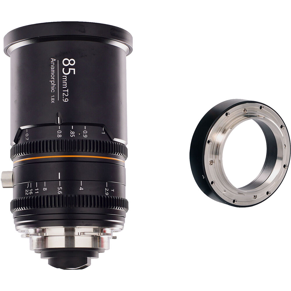 BLAZAR LENS Great Joy 85mm T2.9 1.8x Anamorphic Lens (PL + EF Mounts, Amber Flare)