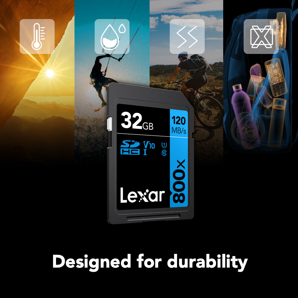 Lexar 32GB High-Performance 800x UHS-I SDHC Memory Card
