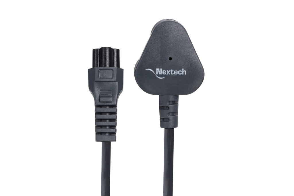 Nextech Laptop Power Cable For Laptop, Monitor, Smps And Printer – 1.5M Grey