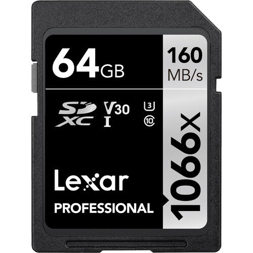 Lexar 64GB Professional 1066x UHS-I SDXC Memory Card
