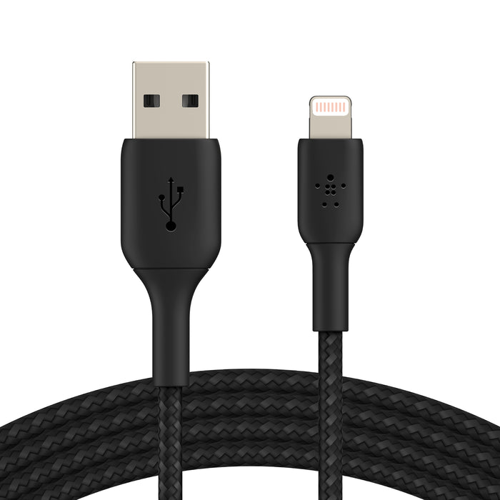 Belkin Braided Lightning to USB-A Cable Black 1M
