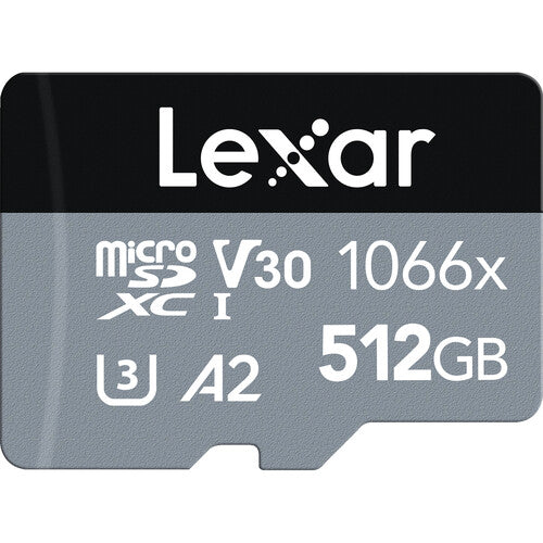 Lexar 512GB Professional 1066x UHS-I microSDXC Memory Card with SD Adapter