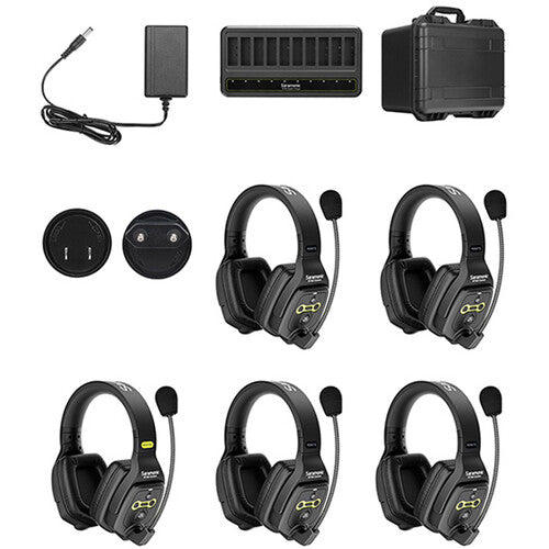 Saramonic WiTalk-WT5D 5-Person Full-Duplex Wireless Intercom System with Dual-Ear Headsets (1.9 GHz)