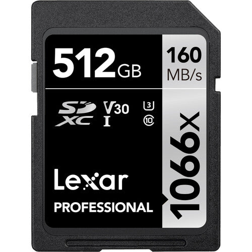 Lexar 512GB Professional 1066x UHS-I SDXC Memory Card
