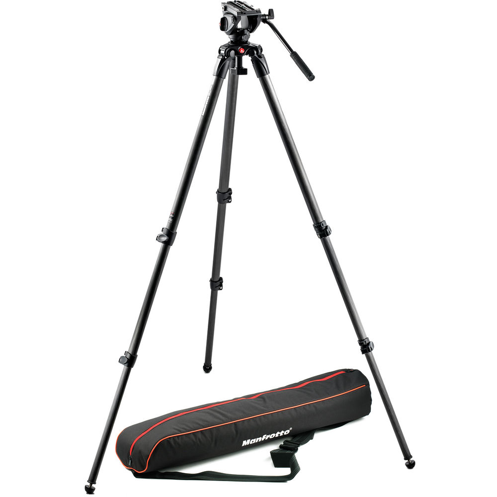 Manfrotto MVH500A Half Ball Fluid Head & 535 Tripod with Carrying Bag