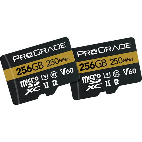 ProGrade Digital 256GB UHS-II microSDXC Memory Card with SD Adapter 2-Pack