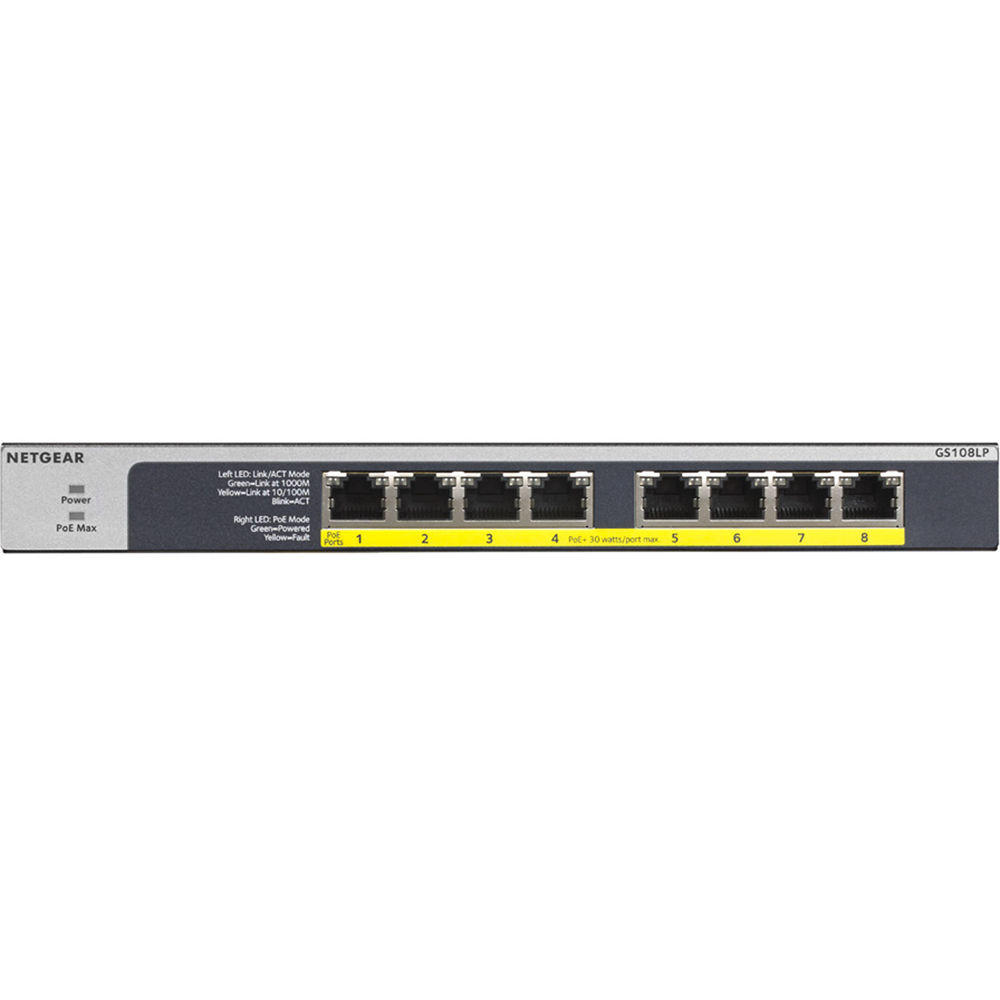 Netgear 8-Port Gigabit Ethernet PoE+ Unmanaged Switch