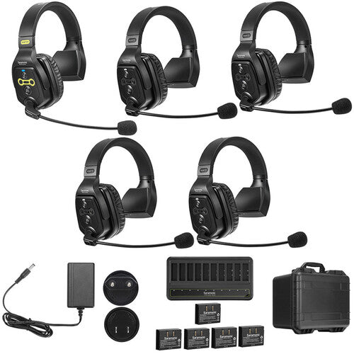 Saramonic WiTalk-WT5S 5-Person Full-Duplex Wireless Intercom System with Single-Ear Headsets (1.9 GHz)
