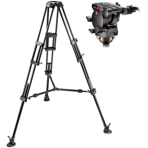 Manfrotto 526,545BK Professional Video Tripod System with 526 Head (Black)
