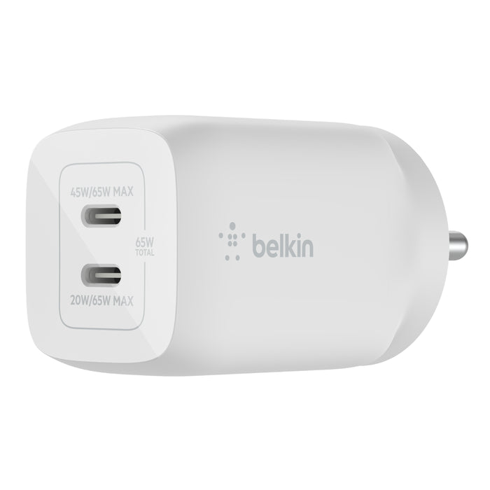 Belkin Dual USB-C GaN Wall Charger with PPS 65W
