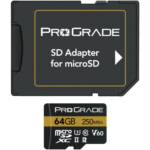 ProGrade Digital 64GB UHS-II microSDXC Memory Card with SD Adapter 2-Pack