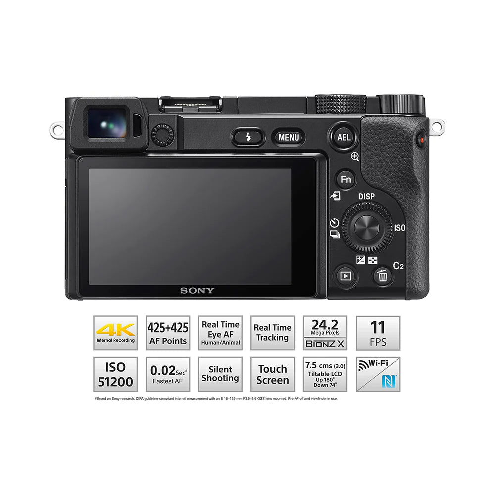 Sony Alpha 6100 APS-C Camera With Fast AF (ILCE-6100) | 24.2 MP Mirrorless Camera