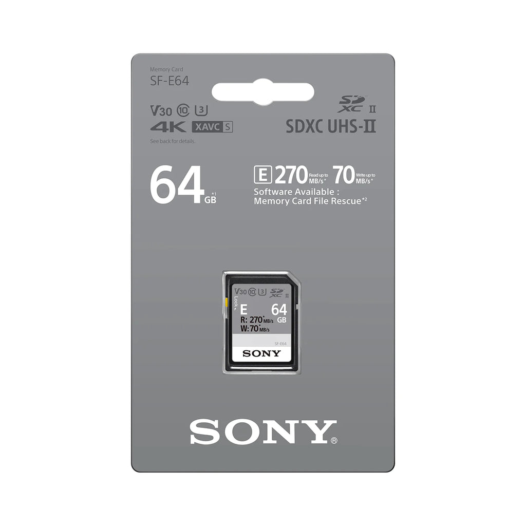 Sony SF-E Series UHS-II SD 64GB Memory Card