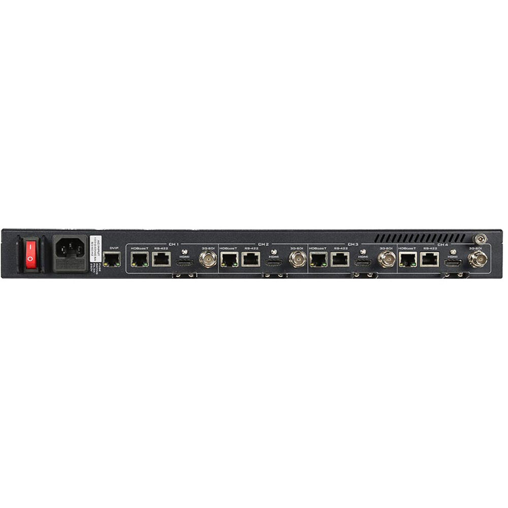 Datavideo 4-Channel Long-Range HDBaseT Receiver with HDMI, 3G-SDI Outputs