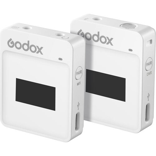 Godox MoveLink II M1 Compact Wireless Microphone System for Cameras & Smartphones with 3.5mm (2.4 GHz, White)