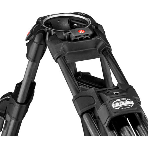 Manfrotto 612 Nitrotech Fluid Head with 645 FAST Twin Carbon Fiber Tripod System and Bag