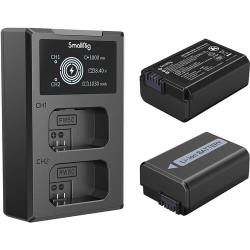 SmallRig NP-FW50 Camera Battery and Charger Kit 3818