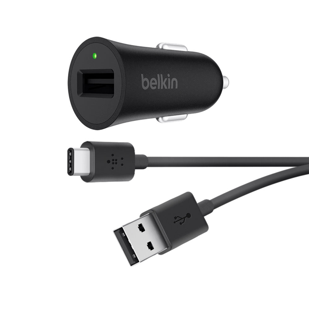 Belkin BOOST↑UP Quick Charge 3.0 Car Charger with USB-A to USB-C Cable
