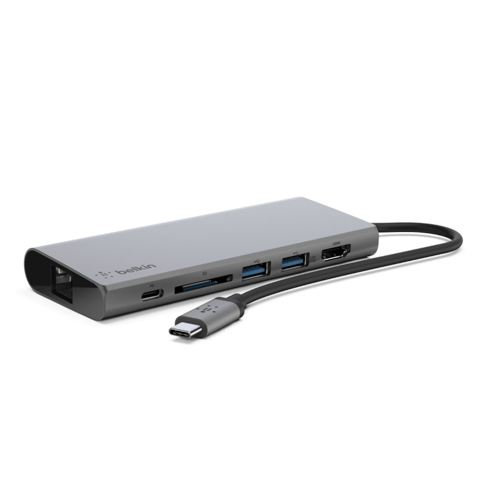 Belkin USB-C Multimedia Hub with USB-C Cable (USB-C Dock for Mac OS and Windows USB-C Laptops)