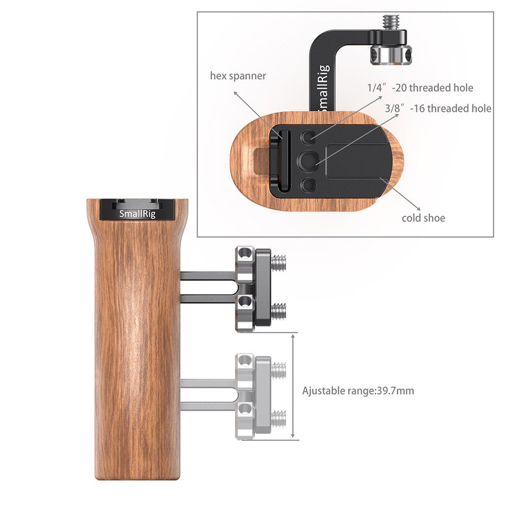 SmallRig Universal Wooden Side Handle HSN2093
