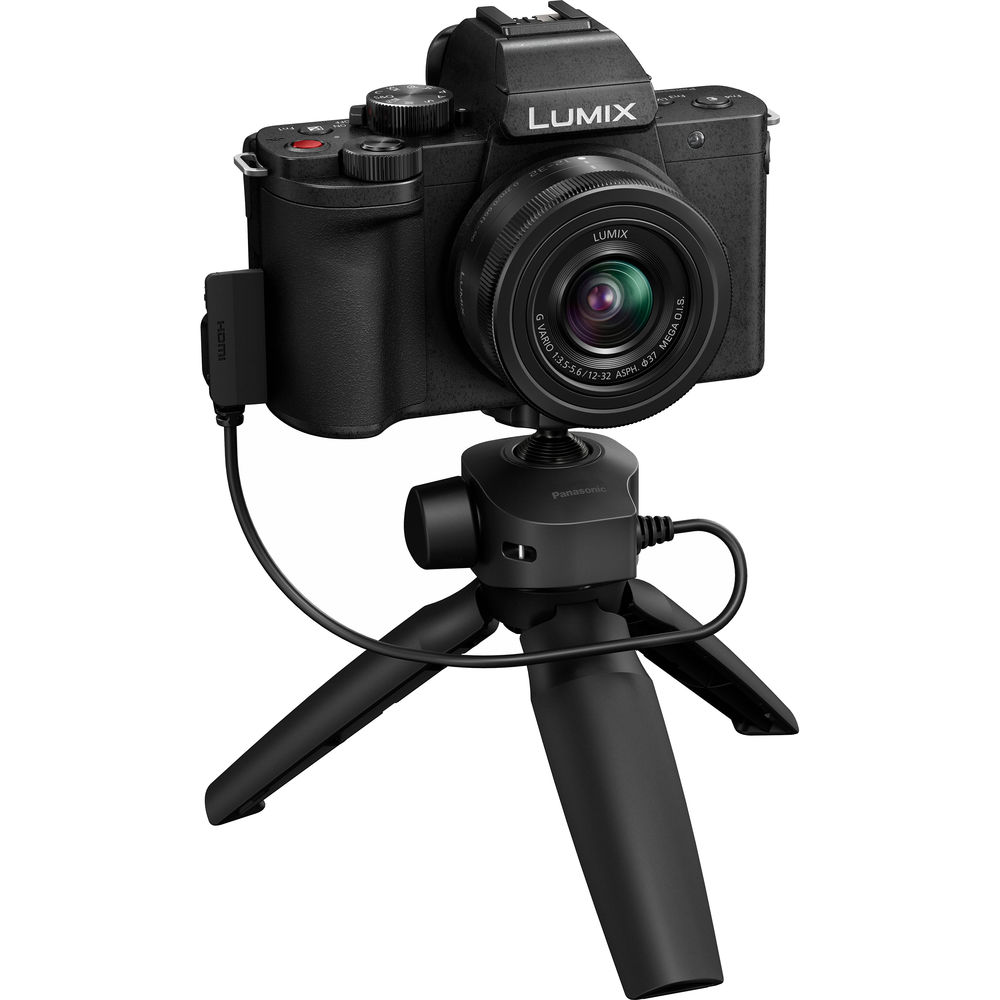 Panasonic Lumix G100 Mirrorless Camera with 12-32mm Lens and Tripod Grip Kit