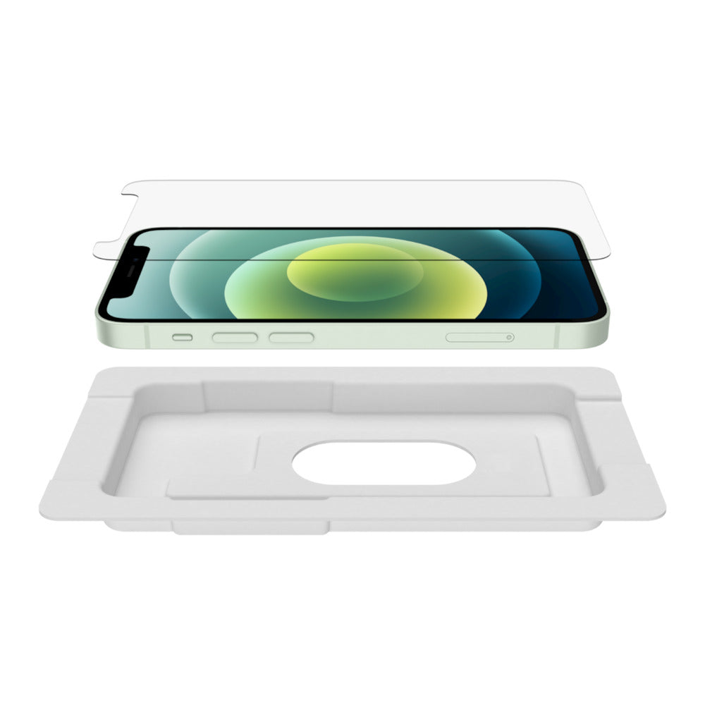 Belkin SCREENFORCE Tempered Glass Anti-Microbial Screen Protector for iPhone 12 Mini - GEARS OF FUTURE - GFX