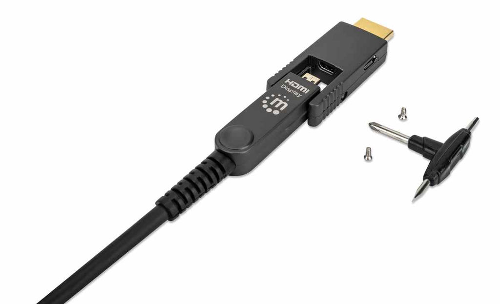 Manhattan High-Speed HDMI Active Optical Cable with Detachable Connector, 70 Meters