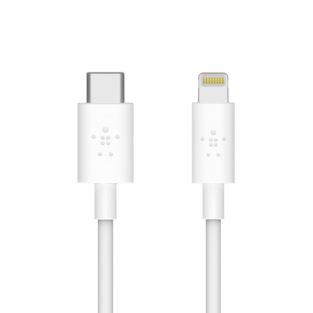 Belkin BOOST↑CHARGE USB-C Cable with Lightning Connector White