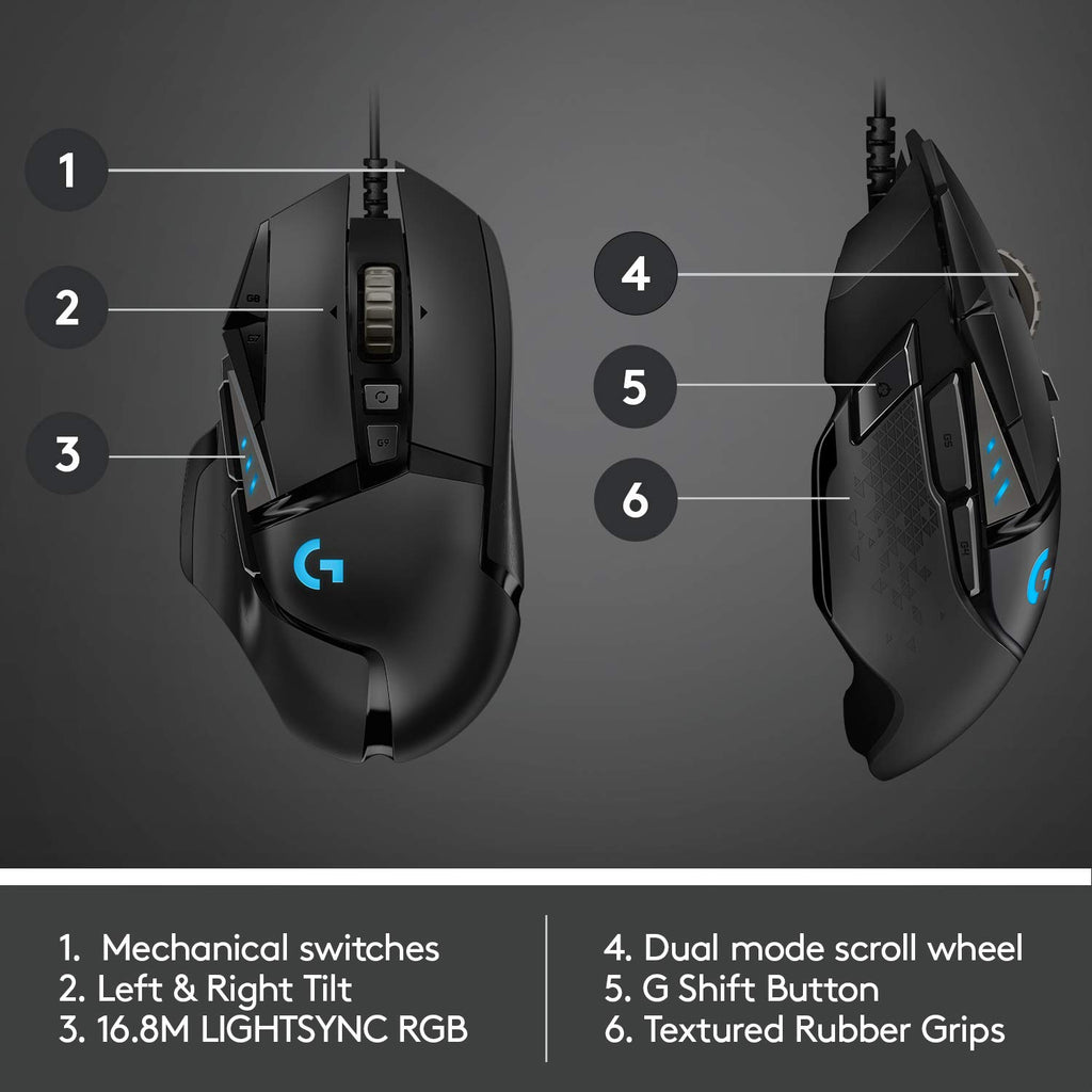 Logitech G502 Hero High Performance Gaming Mouse - GEARS OF FUTURE - GFX