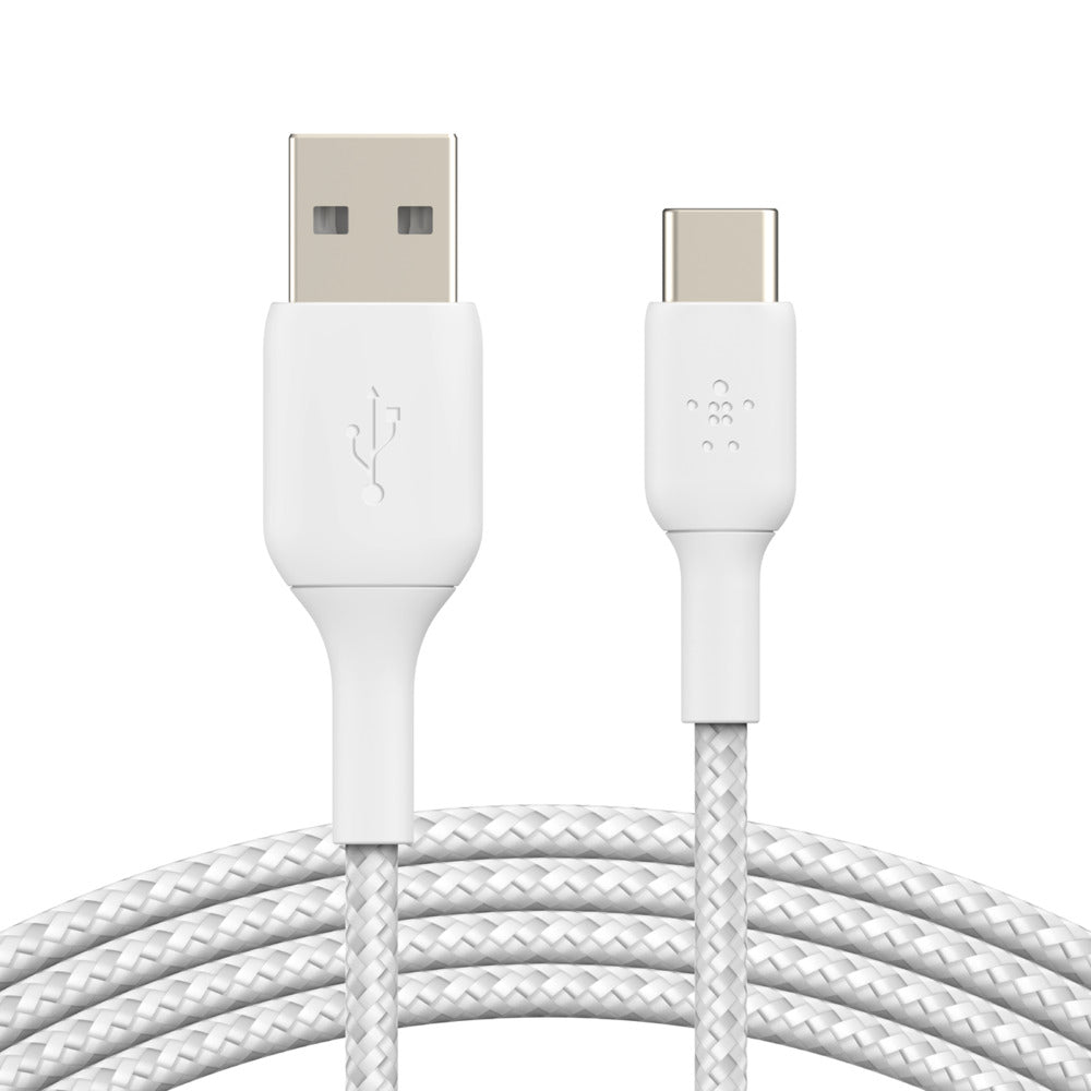 Belkin BOOST↑CHARGE Braided USB-C to USB-A Cable White