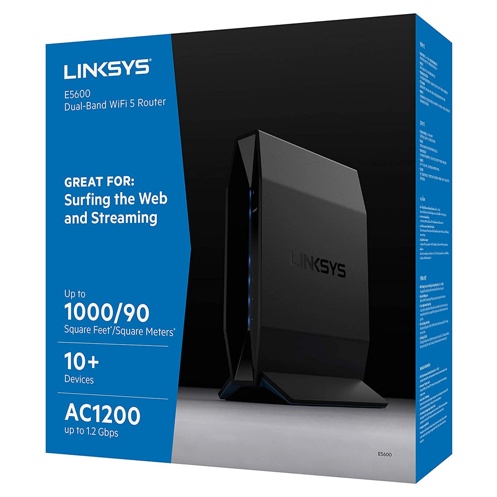 Linksys Dual-Band AC1200 WiFi 5 Router (E5600) Linksys