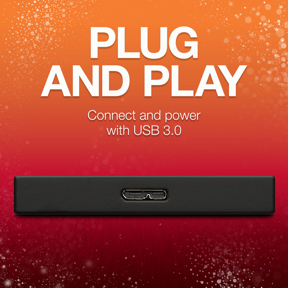 Seagate Backup Plus Slim USB 3.0 External Hard Drive (Black) - GEARS OF FUTURE - GFX
