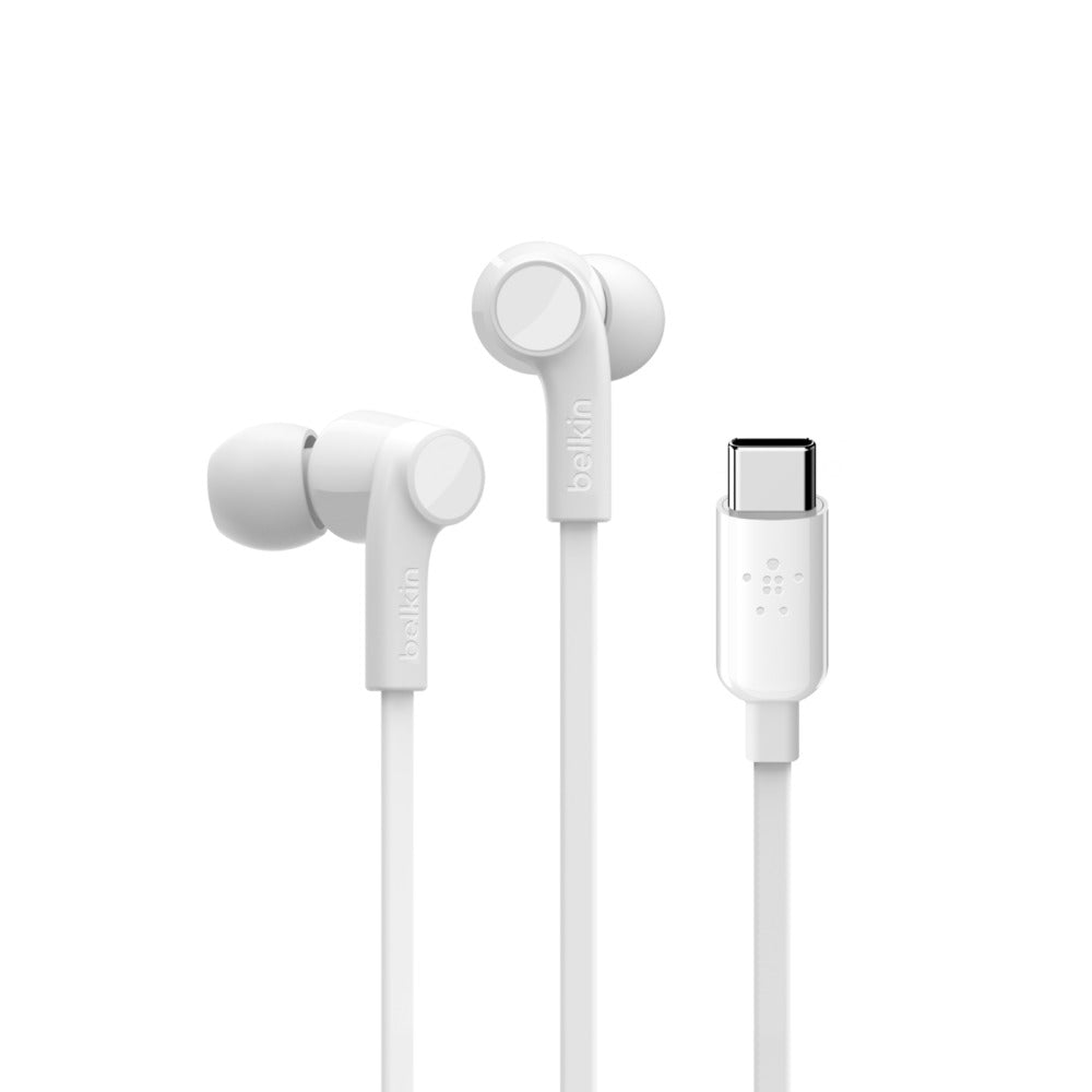 Belkin ROCKSTAR™ Headphones with USB-C Connector (USB-C Headphones) White